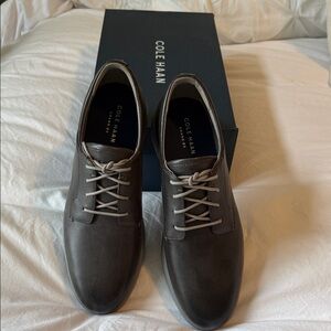 Cole Haan Men's Dark Gray Leather Oxfords